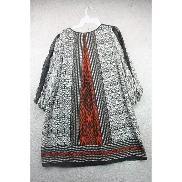 Gabby Skye Geometric Black & Red Dress-Lined-Size 14 - Picture 10 of 11
